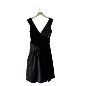 Tadashi Vintage Black Velvet & Satin Dress
